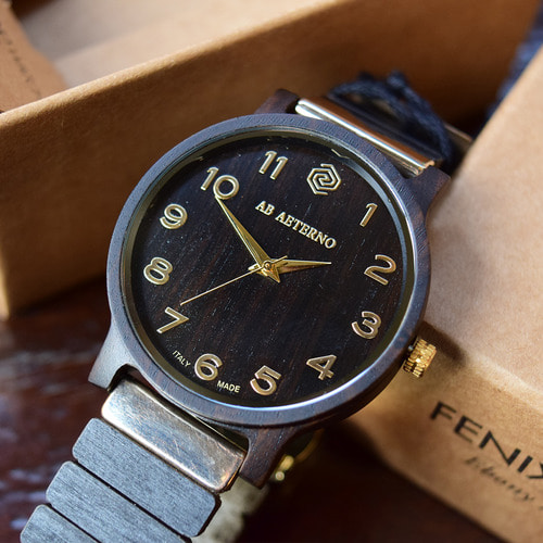 [에테르노시계 AETERNO] FENIX BLACK 35 / 페닉스 여성시계 (이태리 나무 시계)