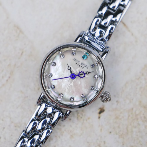 [폴브리알시계 PAULBRIAL] PB8030WS12 Birth Stone Watch 탄생석 12월 (지르콘)여성용 메탈시계 20mm